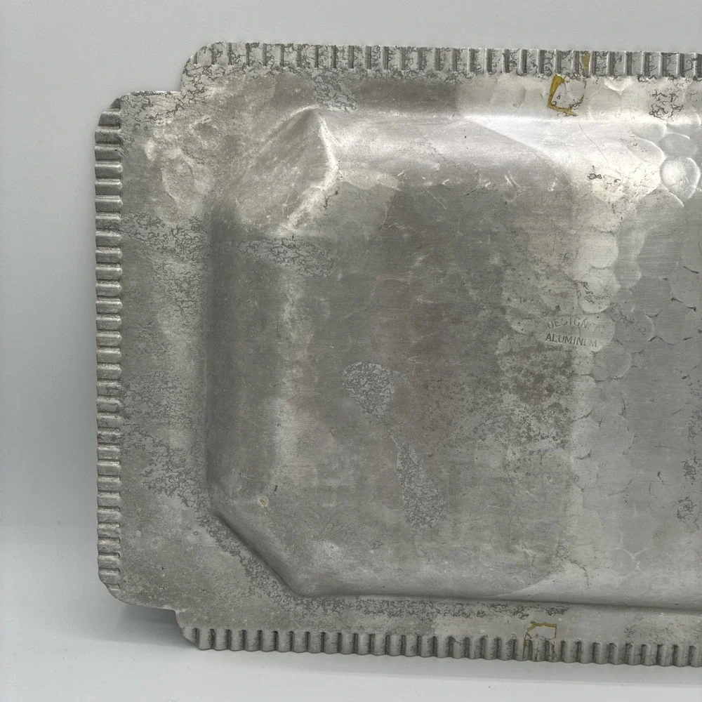 VTG Aluminum Tray 13.5 L 9.25 W 1 H Birds In Flight Goose Or Pheasant Design
